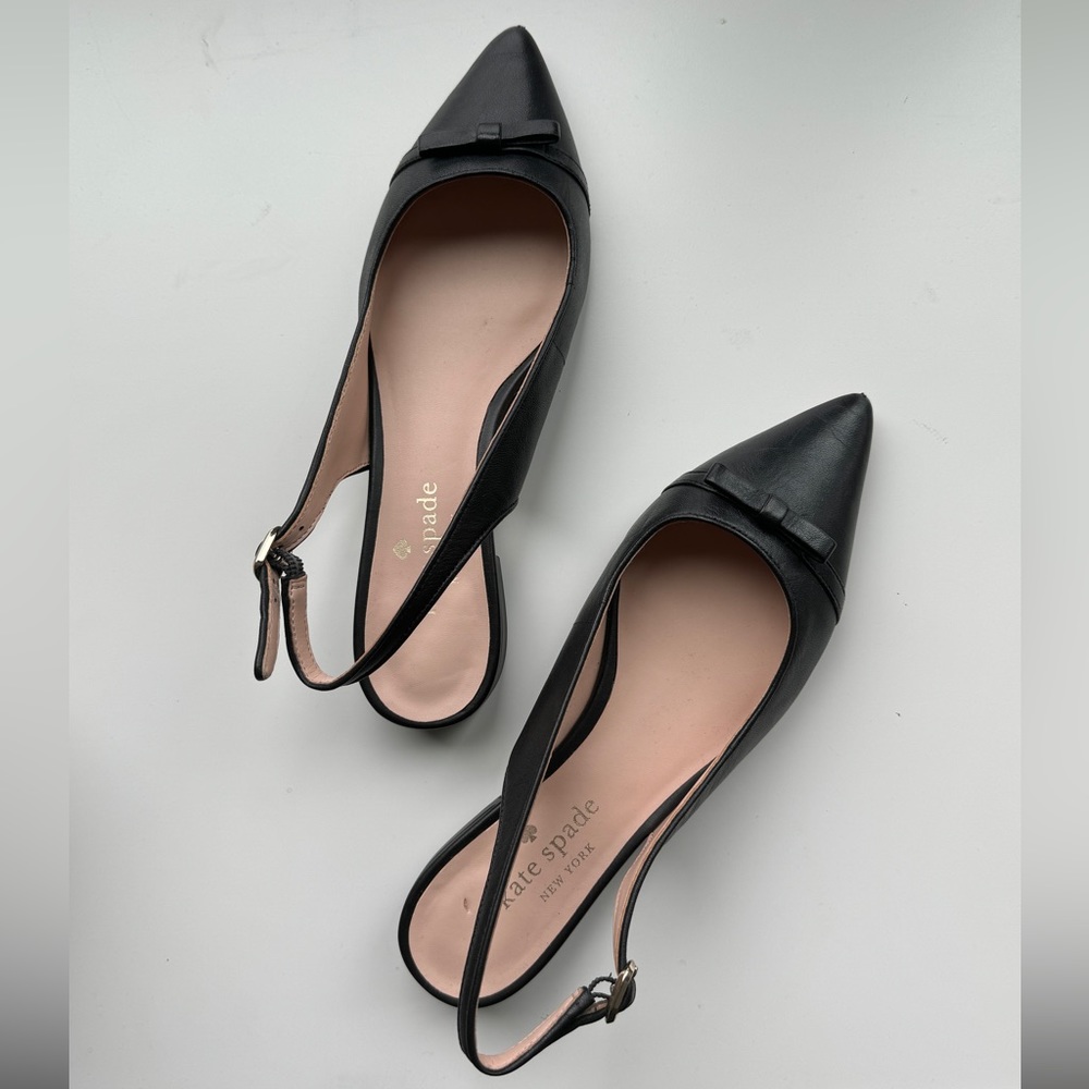 Kate Spade Slingback Flats With Bow